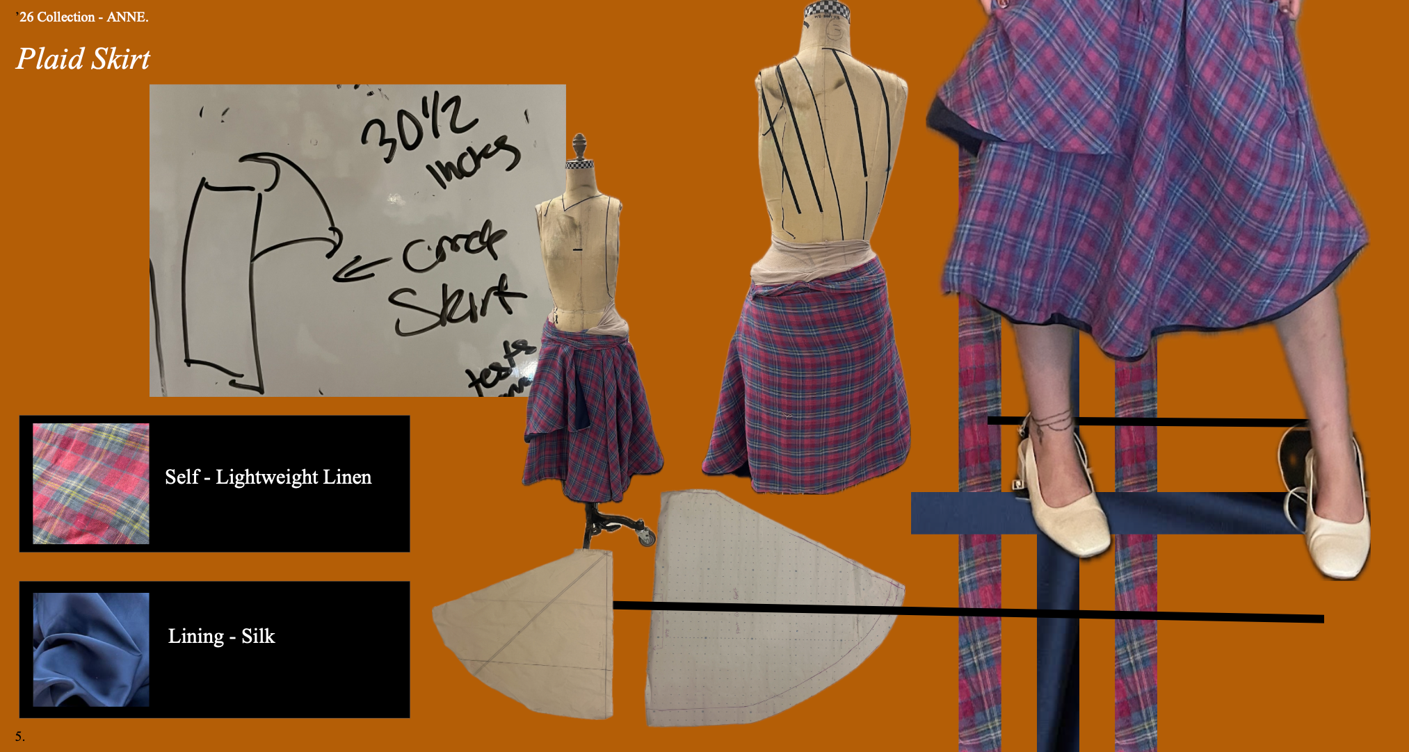 Plaid Skirt process board