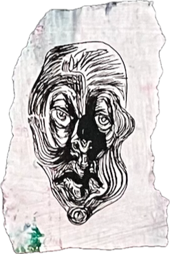 Torn paper face study