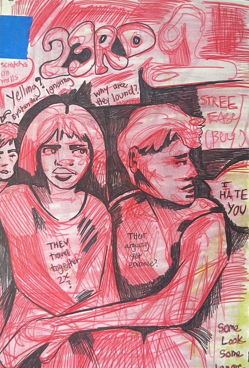 Subway sketchbook page, 23rd